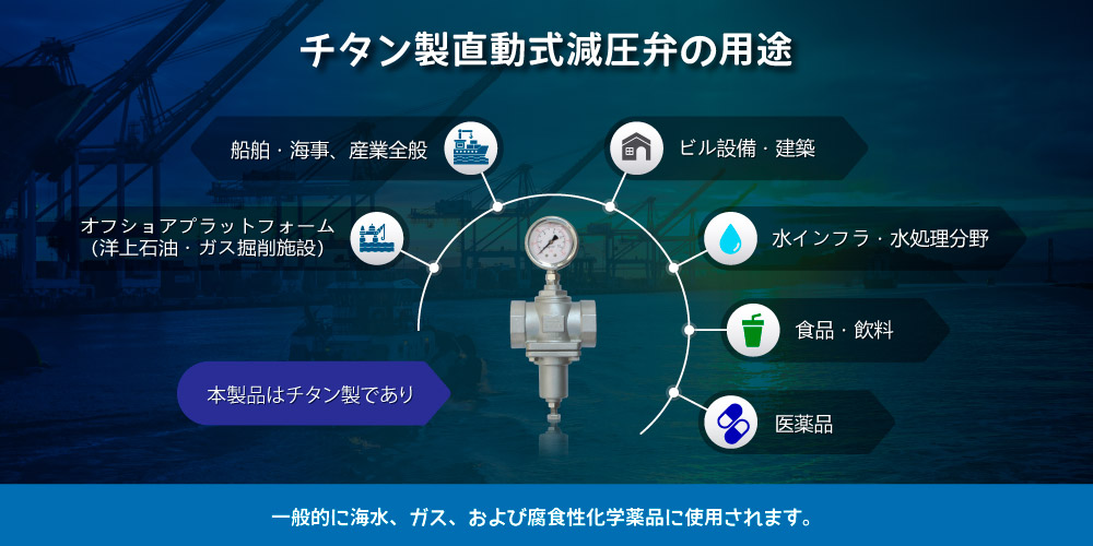 Z-Tide チタン製直動式減圧弁の用途